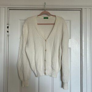 United Colors Of Benetton Large White Cardigan